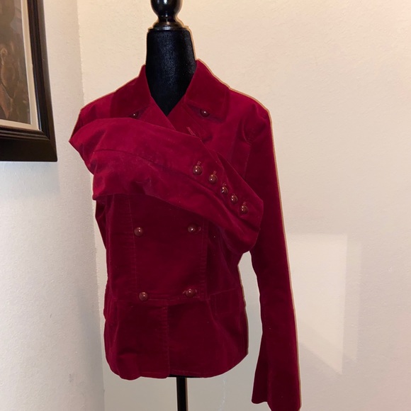 Talbots Women’s Red Suede Peacoat - Picture 6 of 6